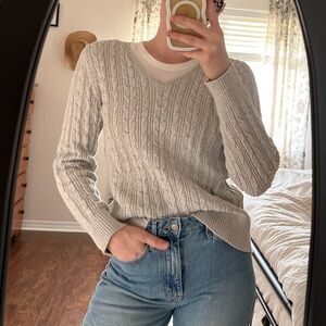 Fisherman core 🐟 grey cableknit pullover